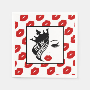 Collectie van het kroonfeest servet