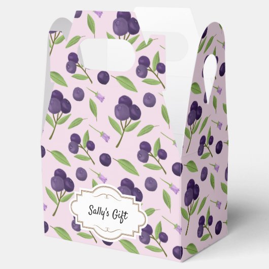 Collectie van het mandje voor fruit - Blauwe besse Bedankdoosjes (Geopend)