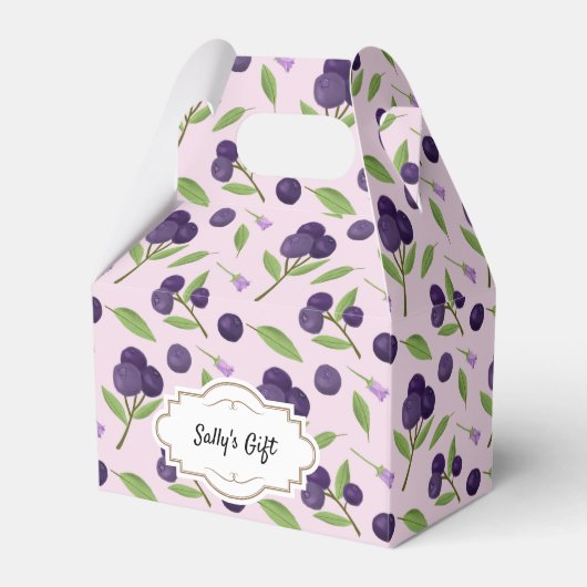 Collectie van het mandje voor fruit - Blauwe besse Bedankdoosjes (Voorkant Zijde)