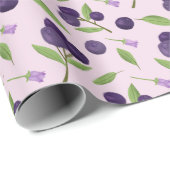 Collectie van het mandje voor fruit - Blauwe besse Cadeaupapier (Rol Hoek)