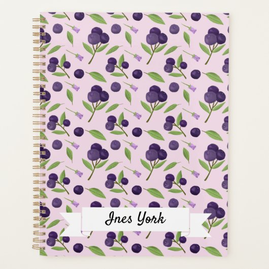 Collectie van het mandje voor fruit - Blauwe besse Planner (Voorkant)