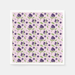 Collectie van het mandje voor fruit - Blauwe besse Servet