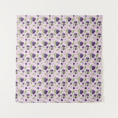 Collectie van het mandje voor fruit - Blauwe besse Wandkleed (Voorkant (horizontaal))