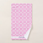Collectie van het moderne roze hart bad handdoek (Handdoek)