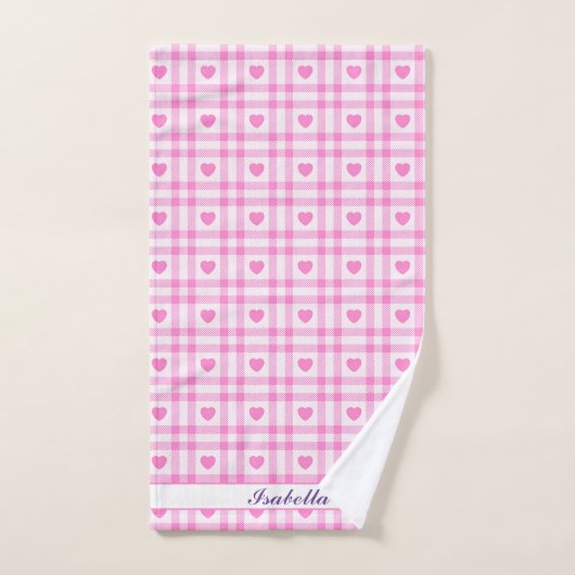 Collectie van het moderne roze hart bad handdoek (Handdoek)