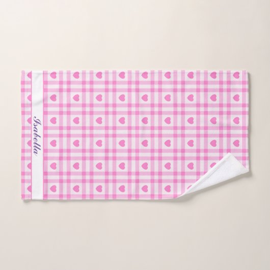 Collectie van het moderne roze hart bad handdoek (Handdoek)