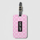 Collectie van het moderne roze hart bagagelabel (Voorkant (verticaal))