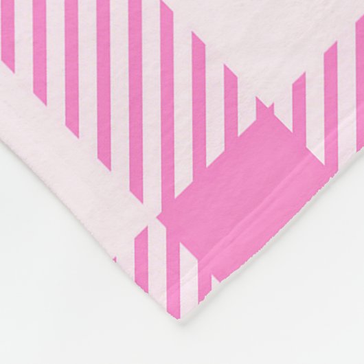 Collectie van het moderne roze hart fleece deken (Hoek)