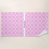 Collectie van het moderne roze hart strandlaken (Voorkant)