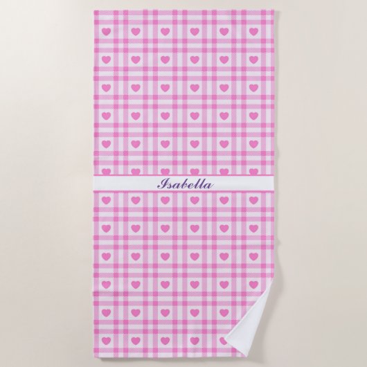 Collectie van het moderne roze hart strandlaken (Voorkant)