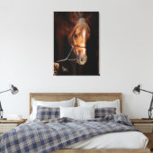 collectie van het paard: arabisch rood canvas afdruk (Insitu (Slaapkamer))