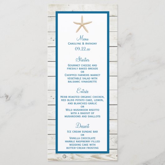 Collectie van het strand van het strand van de Sta Menu (Voorkant)