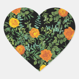 Collectie van het zwarte en Oranje Halloween Gothi Hart Sticker