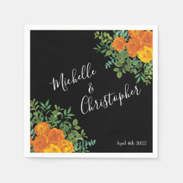 Collectie van het zwarte en Oranje Halloween Gothi Servet