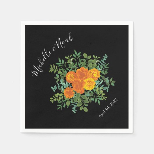 Collectie van het zwarte en Oranje Halloween Gothi Servet (Voorkant)