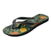 Collectie van het zwarte en Oranje Halloween Gothi Teenslippers (Schuin)