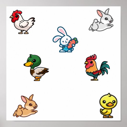 Collectie van huisdieren poster (Voorkant)