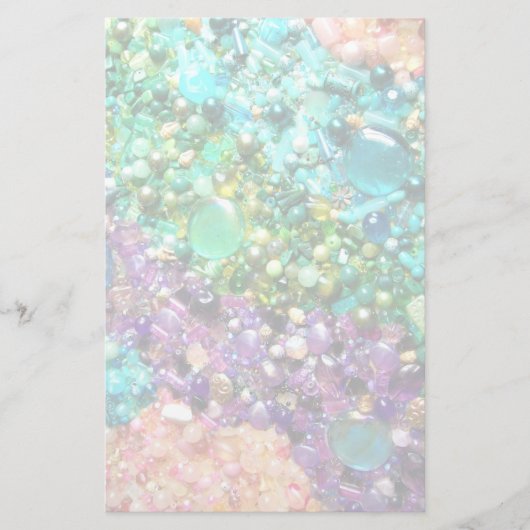 Collectie van kleurrijke kralen briefpapier (Voorkant)