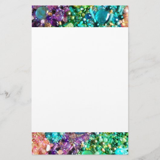 Collectie van kleurrijke kralen briefpapier (Voorkant)