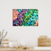 Collectie van kleurrijke kralen poster (Keuken)