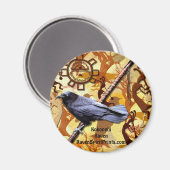 COLLECTIE VAN KOKOPELLI RAVEN MAGNEET (Voorkant / Achterkant)