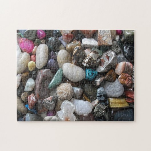 Collectie van mooie gepolijste rotsen puzzel (Horizontaal)