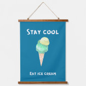 Collectie van Motivatie Ice Cream Quotes Hangend Wandkleed (Voorkant)