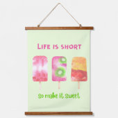 Collectie van Motivatie Ice Cream Quotes Hangend Wandkleed (Voorkant 2)