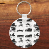 Collectie van oude en klassieke auto's sleutelhanger (Voorkant)