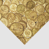 Collectie van oude goudmunten tissuepapier (Detail)