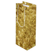 Collectie van oude goudmunten wijn cadeautas (Voorkant Gekanteld)