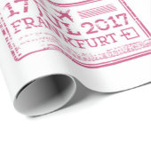 Collectie van paspoortzegels, geïsoleerd op wit. V Cadeaupapier (Rol Hoek)