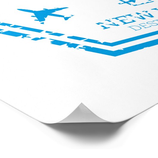 Collectie van paspoortzegels, geïsoleerd op wit. V Poster (Hoek)