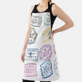 Collectie van paspoortzegels, geïsoleerd op wit. V Schort (Insitu)