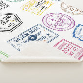 Collectie van paspoortzegels, geïsoleerd op wit. V Sherpa Deken (3/4)