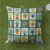 Collectie van plant buitenkussen (Gras)