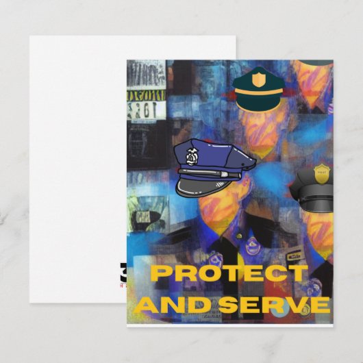 Collectie van politiewaardering notitiekaartje (Voorkant / Achterkant)