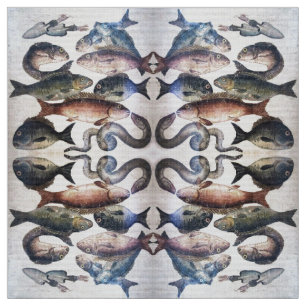 COLLECTIE VAN POMPEII/VISSEN, OCEAAN-ZEE LIFE SCEN STOF