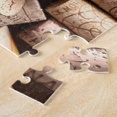 Collectie van rode en witte wijnkurken legpuzzel (Zijkant)