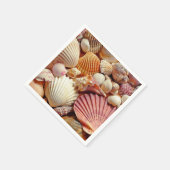Collectie van schelpen Scallops Clams en Conch Servet (Hoek)