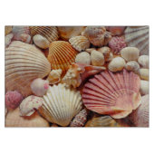 Collectie van schelpen Scallops Clams en Conch Snijplank (Voorkant)