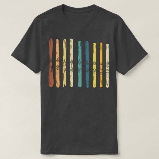 Collectie van skischoenen t-shirt (Design voorkant)