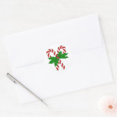 Collectie van snoepsuikerriet ronde sticker (Envelop)