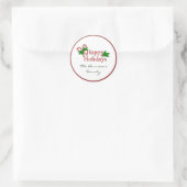 Collectie van snoepsuikerriet ronde sticker (Tas)