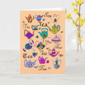 Collectie van  theepotten (leeg binnenin) kaart (Gele Bloem)