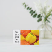 Collectie van verse paprika visitekaartje (Staand voorkant)