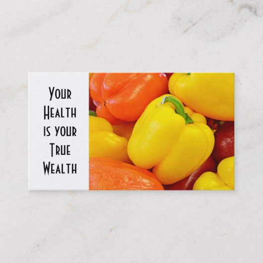Collectie van verse paprika visitekaartje (Voorkant)
