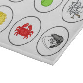 Collectie van viskrabben snijplank (Hoek)