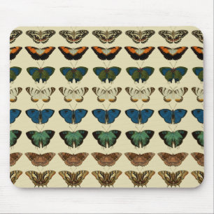 Collectie van vlinder muismat