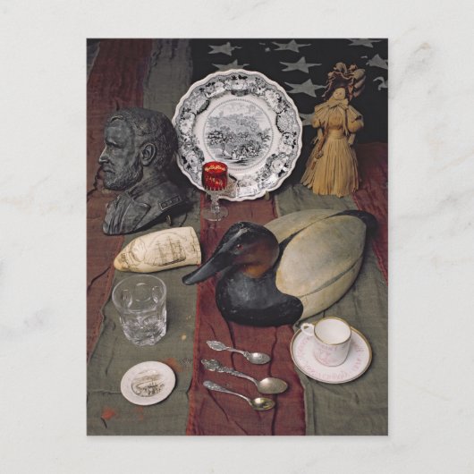 Collectie van voorwerpen, met inbegrip van een bek briefkaart (Voorkant)